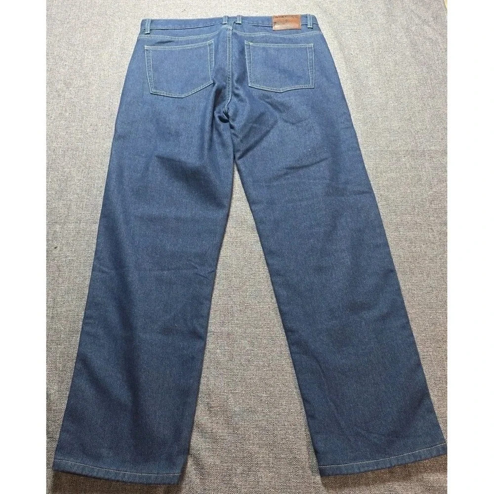 Stanley Denim Jeans Mens 36x34 Blue Fleece Lined Utility Work Wear